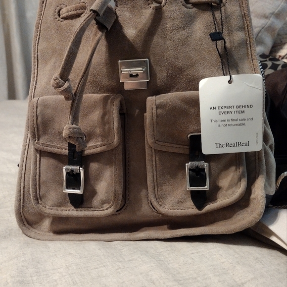NWT Rag & Bone Tan Suede Small Backpack - Picture 7 of 11